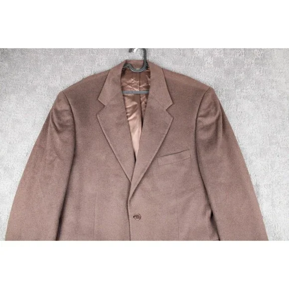 Louis Dell Olio Brown 100% Italian Cashmere Coat Blazer Jacket Mens Size 42R